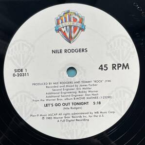 ☆美盤 LET'S GO OUT TONIGHT/NILE ROGERS 0-20311 帯付き【US盤】 LP レコード アナログ盤 10186F3YK1の画像3