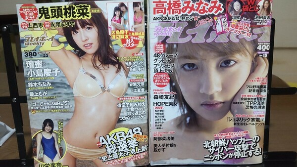 2冊 プレイボーイ 2013年 akb 川栄李奈 高橋みなみ 頭頭桃菜 など