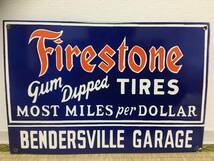 ★アメリカ ビンテージ 好き必見★ Firestone 大型 看板 幅45.5cm USA ファイヤーストーン 世田谷ベース ヴィンテージ ★送料無料★_画像10