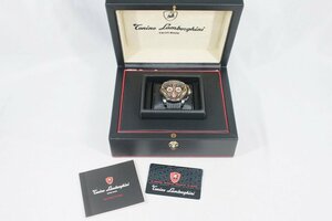 ◎ 中古品 Lamborghini ランボルギーニ スパイダー クォーツ 腕時計 ウォッチ メンズ ケース付 h_ｗ