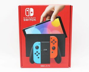 1円【未使用】 任天堂 Nintendo Switch ニンテンドースイッチ 本体 新型 有機EL ネオンブルー×ネオンレッド HEG-S-KABAA z24-120 z_e