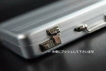 名刺入れ カードケース アタッシュケース型 プレゼント タバコケース シガレットケース メンズ ビジネス 7993222 シルバー 新品_画像3