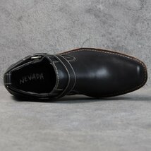 ブーツ メンズ 本革 レザー サイドゴア NEVADA グッドイヤーウェルト製 3814C ブラック 26.5cm / 新品 1円 スタート_画像7