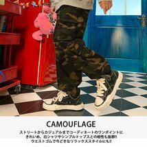 ミリタリー カーゴパンツ ジョガーパンツ メンズ レディース サバゲー コットン 薄手 ワークパンツ 迷彩 7987813 M カモフラージュ 新品_画像3