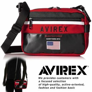 AVIREX ショルダーバッグ サコッシュ メンズ 7987207 アヴィレックス ブランド 正規品 アビレックス AX2005 アカ 新品 1円 スタート
