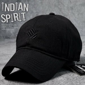 INDIAN キャップ ローキャップ 帽子 メンズ レディース 野球帽 インディアン アウトドア 7988121 ブラック/ブラック 新品 1円 スタート