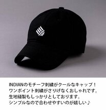 INDIAN キャップ ローキャップ 帽子 メンズ レディース 野球帽 インディアン アウトドア 7988121 ブラック/ブラック 新品 1円 スタート_画像2