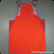 adidas アディダス adizero ランニングシャツ ランニングパンツ XLサイズ オレンジ/ブルー 上下セット_画像3