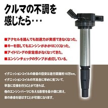 イグニッションコイル ノア/ヴォクシー/エスクァイアZRR70G/ZRR70W/ZRR75G/ZRR75W 4本 90919-02252/90919-02258 Bec5-4_画像2