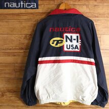 G10T/R12.21-1　　90s　ビンテージ　nautica　ノーティカ　セーリングジャケット　Mサイズ　ジャンパー　ブルゾン　ヴィンテージ_画像1