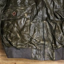 G8S/s5.18-6　giovanni　襟ボア　フライトジャケット　本革　レザージャケット　G-1　A-2　メンズ　3XL　ビッグサイズ　ヴィンテージ_画像4