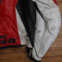 F1T/S12.27-2　イタリア製　DAINESE　ダイネーゼ　レーシングジャケット　本革　シングルライダース　レザージャケット　革ジャン 皮ジャン_画像9