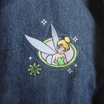 F9T/Y1.8-4　Disney　ディズニー　ティンカーベル　デニムスタジャン　Mサイズ　刺繍　ジャンパー　ブルゾン　ミッキー_画像6