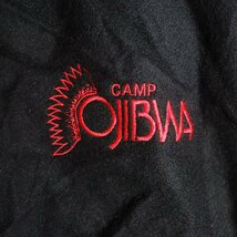 H7T/R12.13-4　アメリカ古着　Holloway　ホロウェイ　袖皮スタジャン　合皮　M　メンズ　CAMP OJIBWA　刺繍　ジャンパー　ブルゾン_画像3