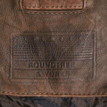 A9S/s5.1-1　ROUNDTREE & YORKE　フライトジャケット　本革　レザージャケット　G-1　A-2　革ジャン　皮ジャン　M　ブラウン　古着_画像5