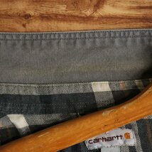 F10T/R12.13-3　アメリカ古着　Carhartt　カーハート　裏チェック　シャツジャケット　3XL　XXXL　ワークジャケット　ダックジャケット_画像6