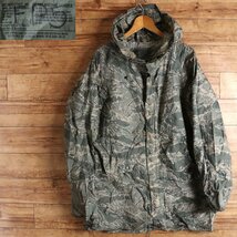A4S/R1.26-1　米軍 US ARMY ORC Industries/Improved Rainsuit Parka デジタルタイガーカモ レインパーカー ミリタリージャケット XS 古着_画像1