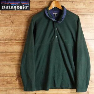 ％4T/R12.18-1　　90s ビンテージ 米国製 patagonia パタゴニア 雪なしタグ スナップT キャプリーン プルオーバー フリースジャケット