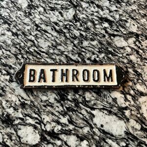 BATHROOM バスルーム お風呂場 トイレ 鋳鉄 プレート 15x3.5x0.5cm 179g その5