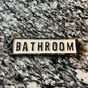 BATHROOM バスルーム お風呂場 トイレ 鋳鉄 プレート 15x3.5x0.5cm 179g その6