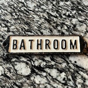 BATHROOM バスルーム お風呂場 トイレ 鋳鉄 プレート 15x3.5x0.5cm 179g その8