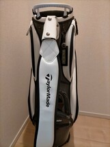 【中古】キャディバッグ テーラーメイド TaylorMade 2022SS オーステック 9.5型 本格派モデル TD248 ホワイト/ブラック _画像4