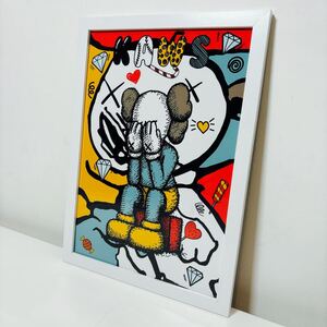 【白額付きポスター】KAWS(カウズ)12ベアブリック(A4サイズ)