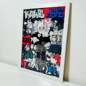 【白額付きポスター】KAWS(カウズ)36ベアブリック(A4サイズ)