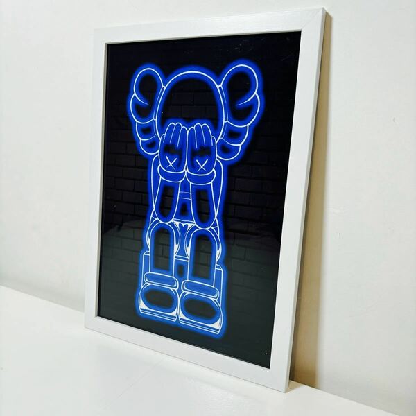 【白額付きポスター】KAWS(カウズ)37ベアブリック(A4サイズ)