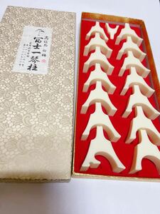 ふじ印 高級品 白梅 富士一琴柱 アンティーク 美品 象牙風