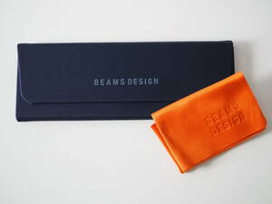 【BEAMS DESIGN】ビームス デザイン 眼鏡ケース メガネケース 折りたたみ メガネ拭き