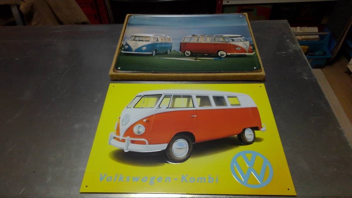 Volkswagen Painting Art VW Typ 2 Volkswagen Bus Stahlschild Garage Luftgekühlt Hergestellt in England Longboard Typ2, Automobilbezogene Waren, Vom Autohersteller, Volkswagen