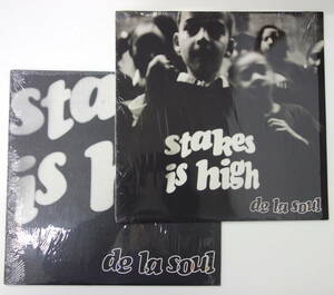 ●●● Hip-Hop 名盤選-4／レア! シュリンク残 ●●●● De La Soul ／LP＋12incセット 検索：HIPHOP RAP デ・ラ・ソウル Stakes Is High