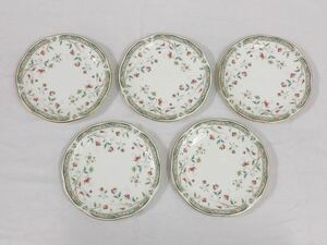 Noritake ノリタケ 花更紗 皿 プレート5枚セット 18cm ケーキ皿