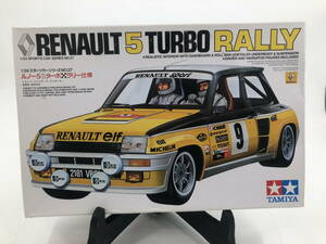 △Y83【未組立】TAMIYA タミヤ 1/24 ルノー 5 サンク ターボ ラリー仕様 モーターライズ スポーツカーシリーズ NO.27