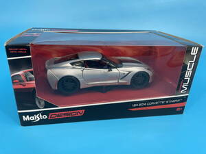 □M10 Maisto マイスト 1/24 2014 シボレー コルベット スティングレイ CORVETTE STINGRAY シルバー モデルカー