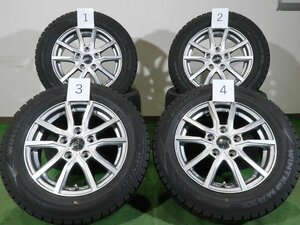 4本 社外 15インチ 5.5J +48 5H PCD 114.3 スタッドレス ダンロップ ウインターマックス WM02 2021年 185/65R15 フリード GB5 GB6 GB7 GB8