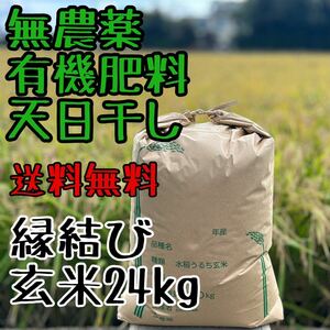 【送料無料】玄米24kg 有機栽培 無農薬 天日干し 令和5年静岡県産 オーガニック 特別栽培米 マクロビ 有機農法 自然農法 自然栽培 お米