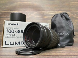 Panasonic パナソニック LUMIX G VARIO 100-300mm F4.0-5.6 MEGA O.I.S. 望遠レンズ 元箱付き #B36