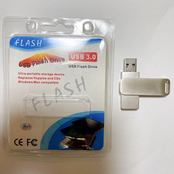 フラッシュドライブUSB 3.0 外部ストレージデータ用(128GB)