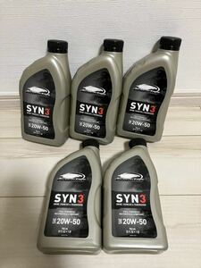 【新品未開封】ハーレーダビッドソン純正SYN3オイル5本セット。100%化学合成。ハーレー純正 化学合成油 。スポーツスター。M8。