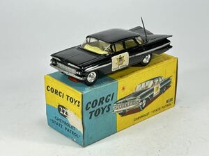 (s496) CORGI TOYS 223 CHEVROLET STATE PATROL コーギー ミニカー 当時物 シボレー 