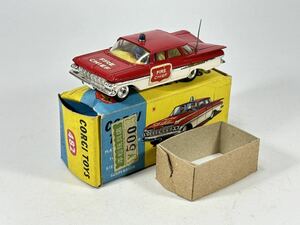 (s498) CORGI TOYS 482 CHEVROLET FIRE CHIEF コーギー ミニカー 当時物 シボレー