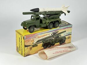 (s644) DINKY TOYS 665 HONEST JOHN MISSILE LAUNCHER ディンキー ミニカー 当時物 