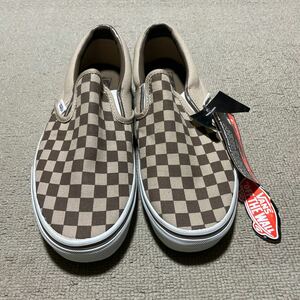  dead 90s 00s USA made immediately after VANS Slip-on slip-on shoes checker city pine Brown US10 28cm Vintage Vintage Old 