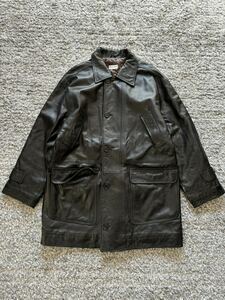 90s Paul Smith LONDON ポールスミス レザー コート M 黒 ☆ 80s UK 本革 ビンテージ ジャケット ライダース イングランド