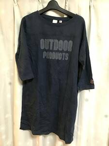 良品【OUTDOOR/アウトドア】七分袖ワンピース/L★ネイビー★レディース★USED