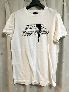 美品【DIESEL/ディーゼル】半袖Tシャツ/Sくらい★ホワイト★メンズ★USED