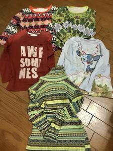 【まとめ売り】長袖Tシャツ５枚組/110cm★ZARA、oilihyなど★男の子★キッズ★USED