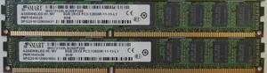 8GB 2枚セット SMART Modular SAMSUNGチップ搭載 PC3 12800R-11-13-L1 /DDR3 1600 half hight ECC Reg. DIMM サーバ用 合計16GB